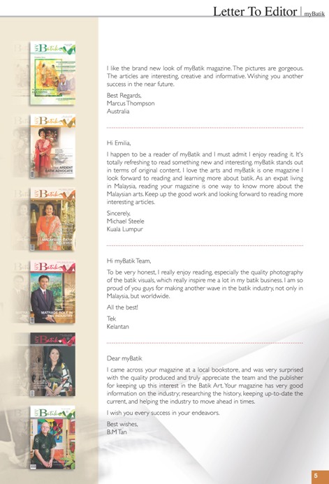 letter from the readers letter from the readers