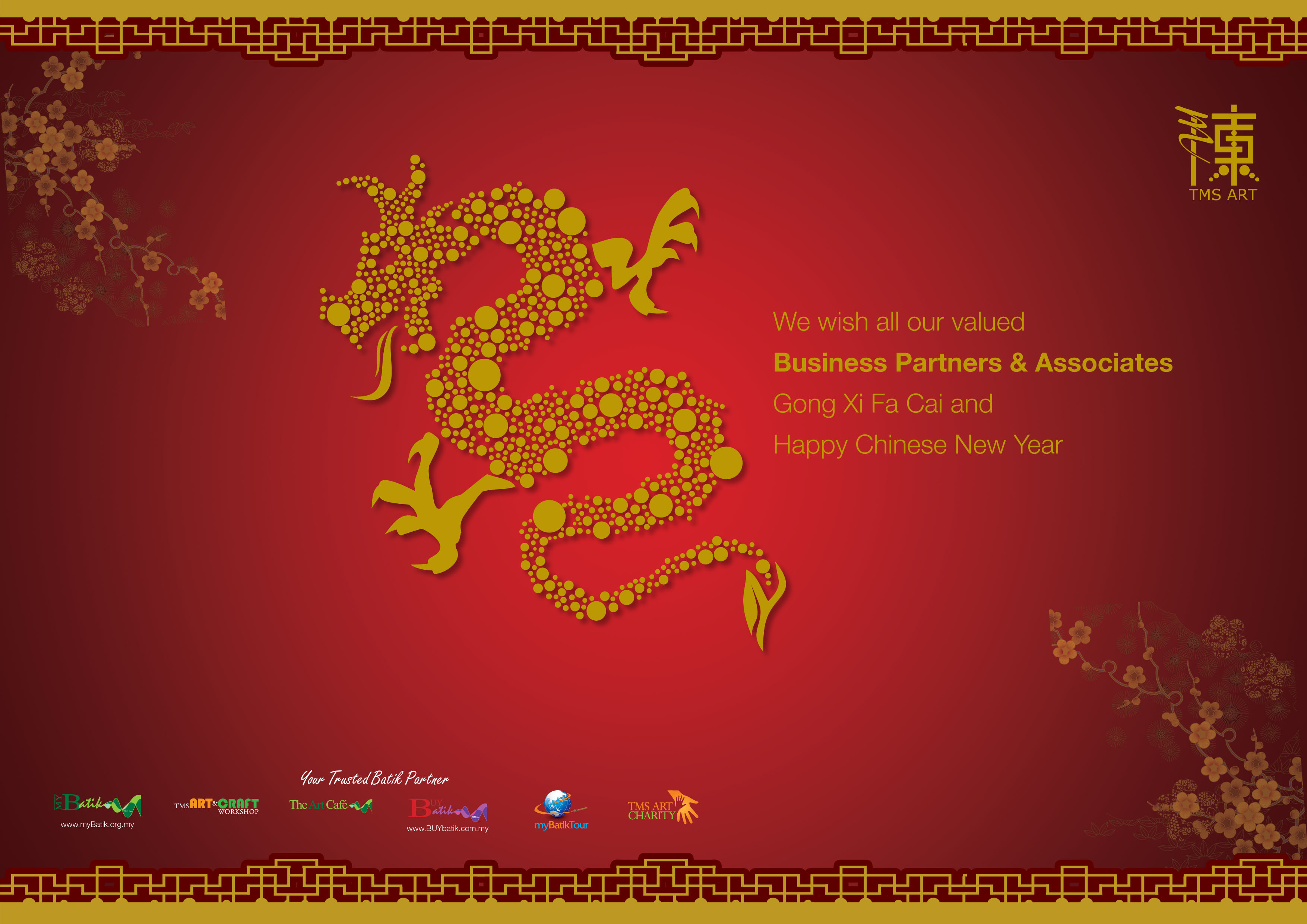 Happy Chinese Near Year 2012. We still open as usual, welcome to visit us. RSVP call 03-26935154