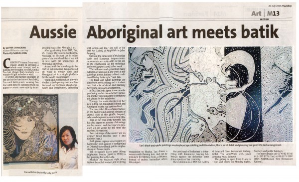 2006 The Star Metro " Aussie Aboriginal Art meets Batik"