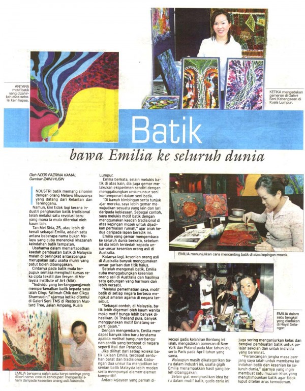 2007 UTUSAN " Batik Bawah Emilia ke Seluruh Dunia"