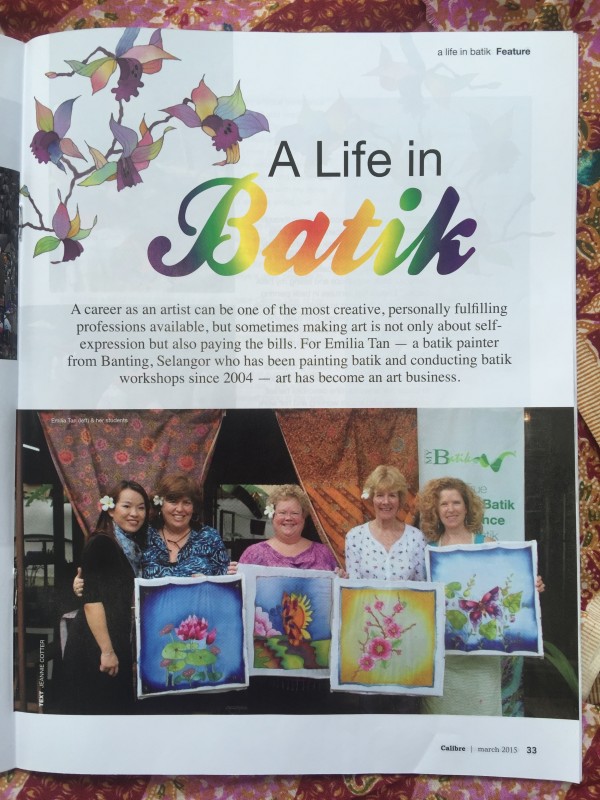 Public Mutual Magazine march 2015 issue feature Emilia batik 
