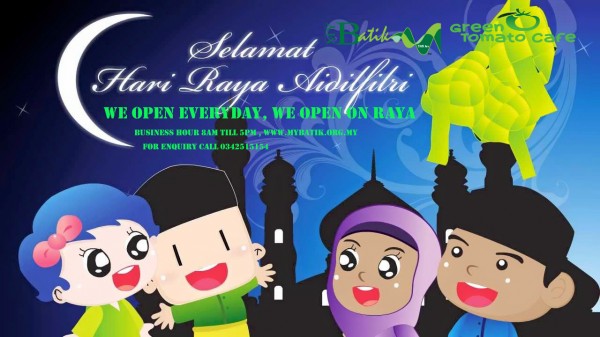 we open everyday, we open on RAYA 8am till 5pm