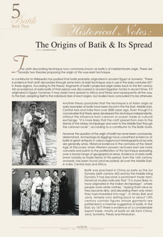 Malaysian Batik History