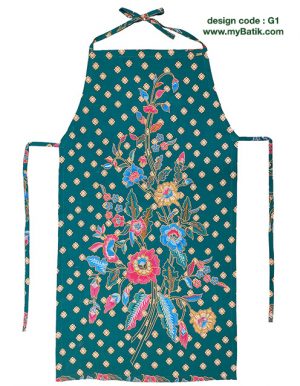 Multicolor - Hand Batik Print Cotton Apron with Pocket 67